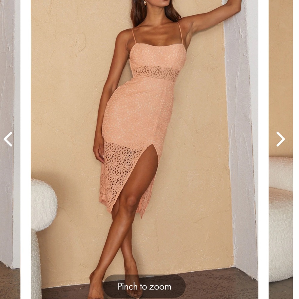 Strapped Back Lace Dress